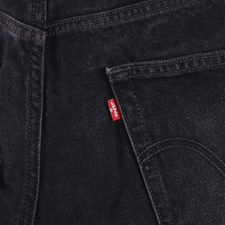 00'S Levi's 550 Relaxed Fit Black Denim Tapered Denim Pants Men's W33 cotton black type Vintage Second Hand