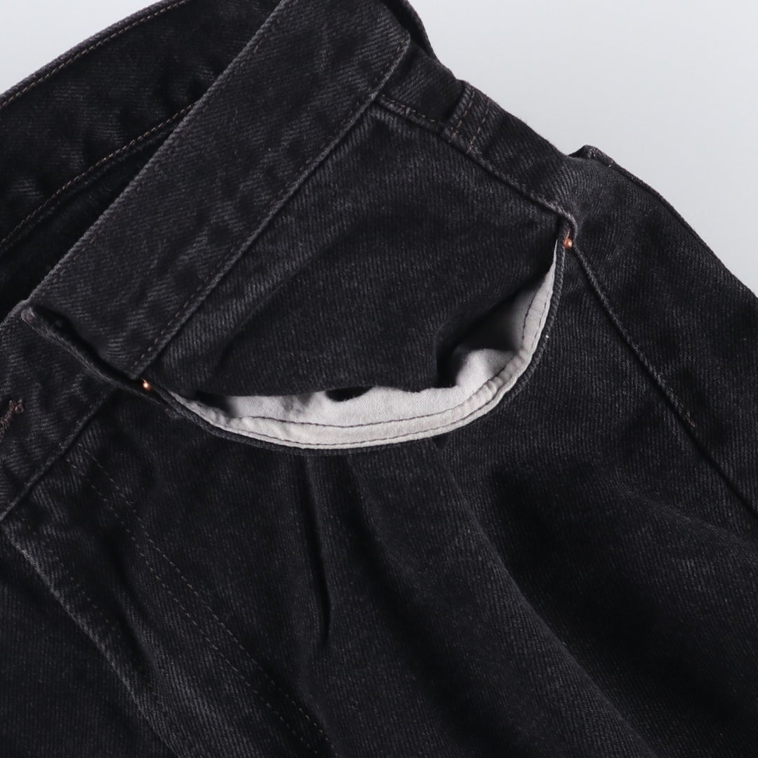 00'S Levi's 550 Relaxed Fit Black Denim Tapered Denim Pants Men's W33 cotton black type Vintage Second Hand