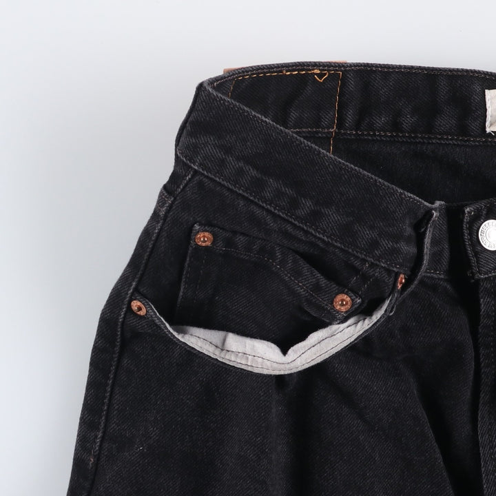 00'S Levi's 550 Relaxed Fit Black Denim Tapered Denim Pants Men's W33 cotton black type Vintage Second Hand