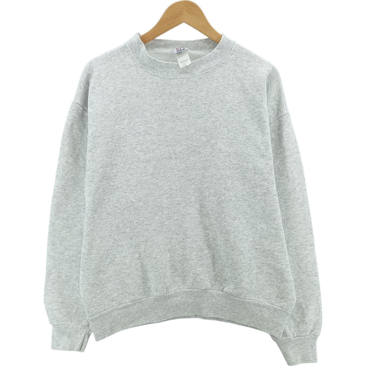 GFC Plain Blank Sweatshirt, Made in USA, Men's Size L cotton gray type Vintage Second Hand
