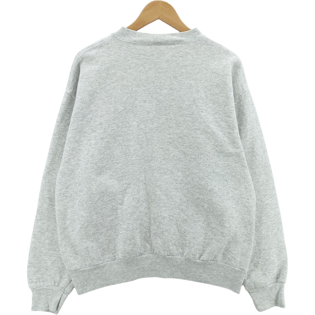GFC Plain Blank Sweatshirt, Made in USA, Men's Size L cotton gray type Vintage Second Hand