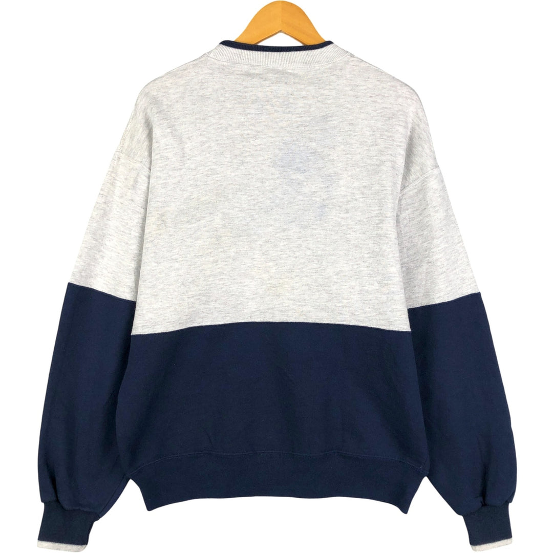 Vintage 90'S Russell plain two-tone blank sweatshirt, made in the USA, size L, men's cotton gray type Vintage Second Hand
