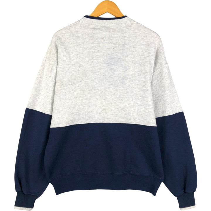 Vintage 90'S Russell plain two-tone blank sweatshirt, made in the USA, size L, men's cotton gray type Vintage Second Hand
