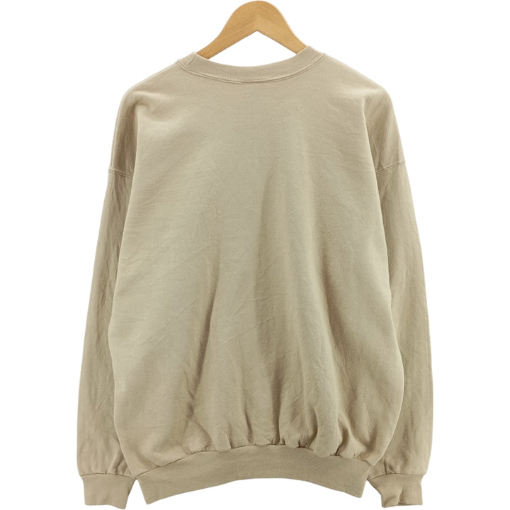 Vintage 90s-00'S Hanes COMFORTBLEND plain blank sweatshirt, men's size L cotton Beige type Vintage Second Hand
