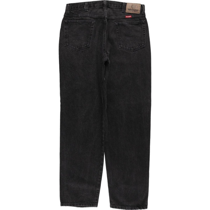 Vintage 90'S Wrangler black denim straight-leg jeans for men, size W33. unclear black type Vintage Second Hand