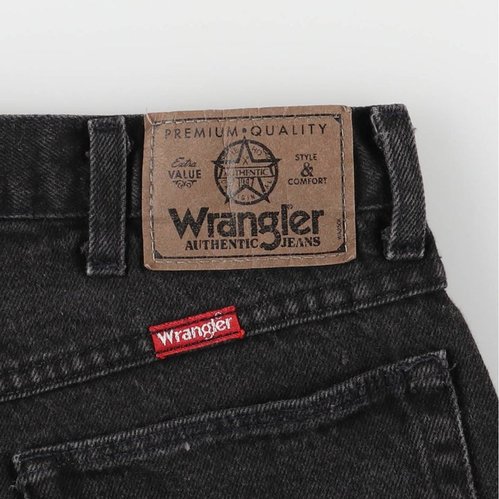 Vintage 90'S Wrangler black denim straight-leg jeans for men, size W33. unclear black type Vintage Second Hand