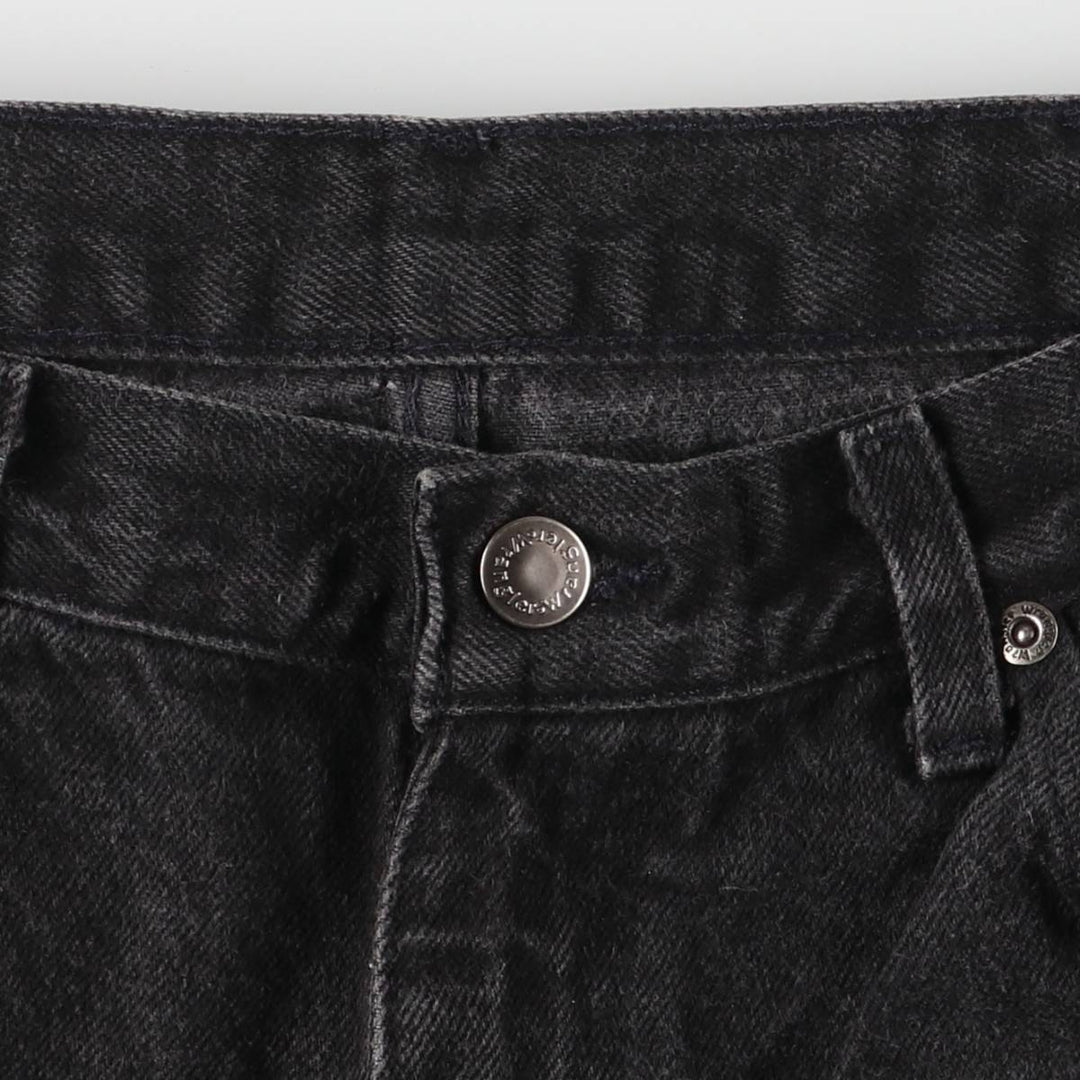Vintage 90'S Wrangler black denim straight-leg jeans for men, size W33. unclear black type Vintage Second Hand