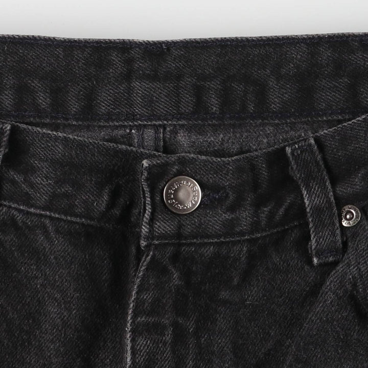 Vintage 90'S Wrangler black denim straight-leg jeans for men, size W33. unclear black type Vintage Second Hand