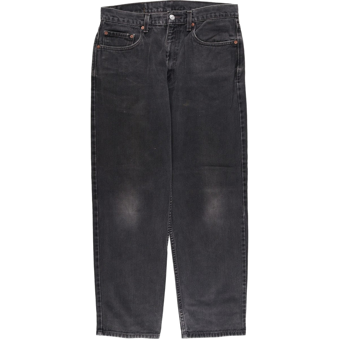 00'S Levi's 550 Relaxed Fit Black Denim Tapered Denim Pants Men's W34 cotton black type Vintage Second Hand