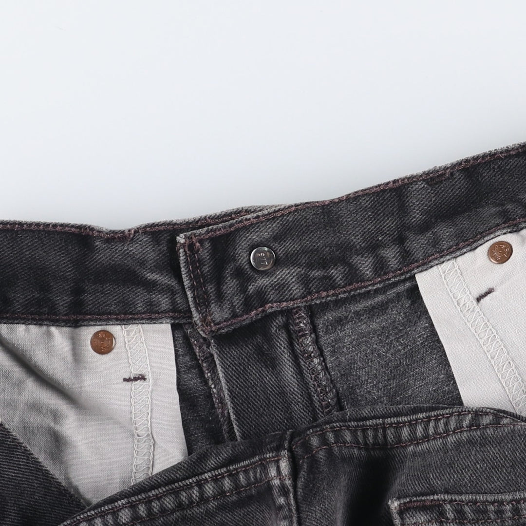 00'S Levi's 550 Relaxed Fit Black Denim Tapered Denim Pants Men's W34 cotton black type Vintage Second Hand