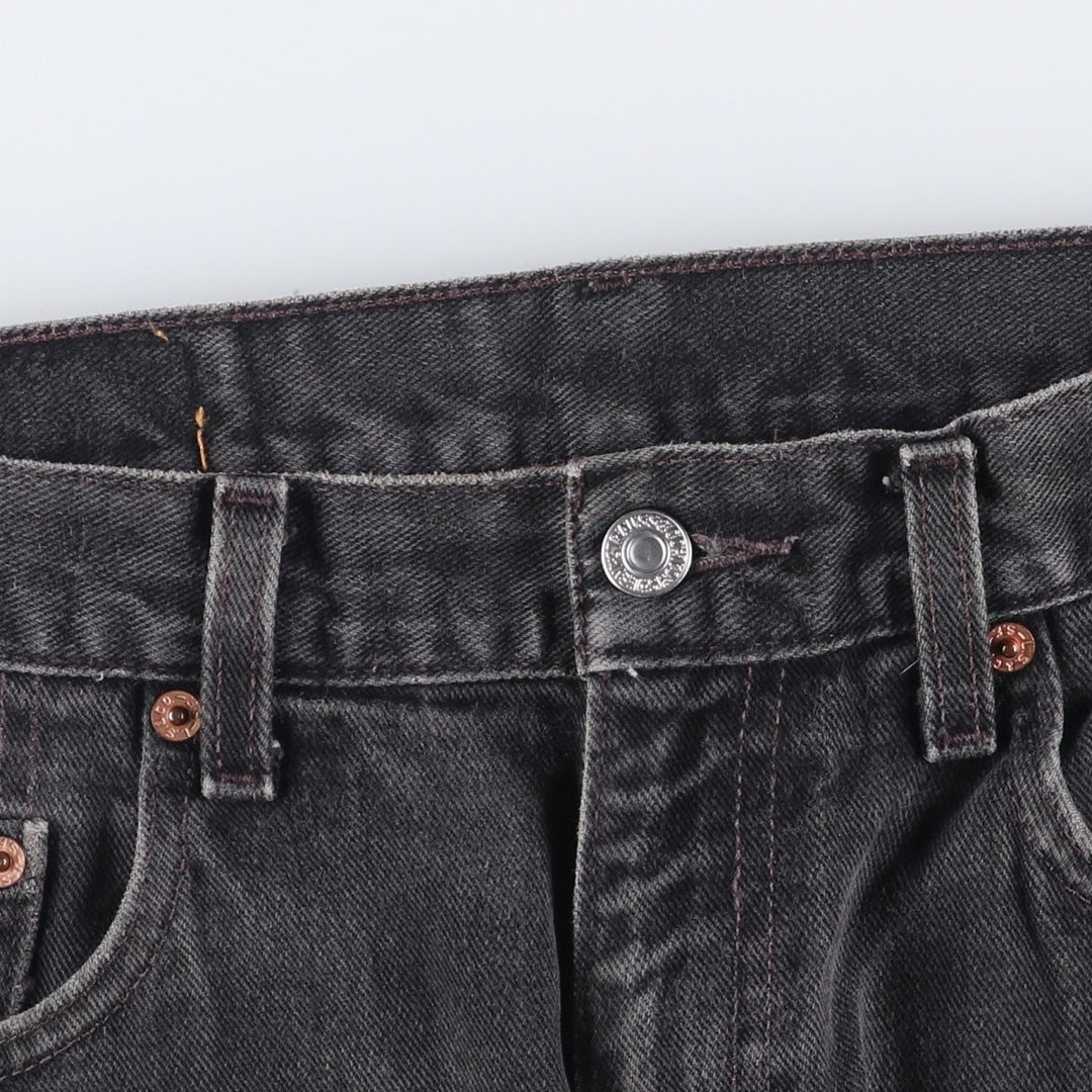 00'S Levi's 550 Relaxed Fit Black Denim Tapered Denim Pants Men's W34 cotton black type Vintage Second Hand