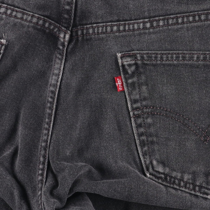 00'S Levi's 550 Relaxed Fit Black Denim Tapered Denim Pants Men's W34 cotton black type Vintage Second Hand