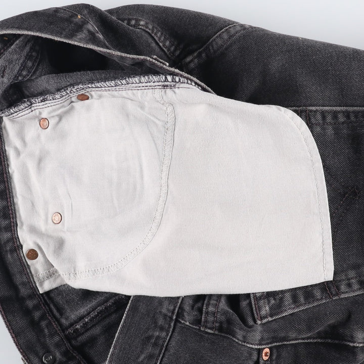 00'S Levi's 550 Relaxed Fit Black Denim Tapered Denim Pants Men's W34 cotton black type Vintage Second Hand