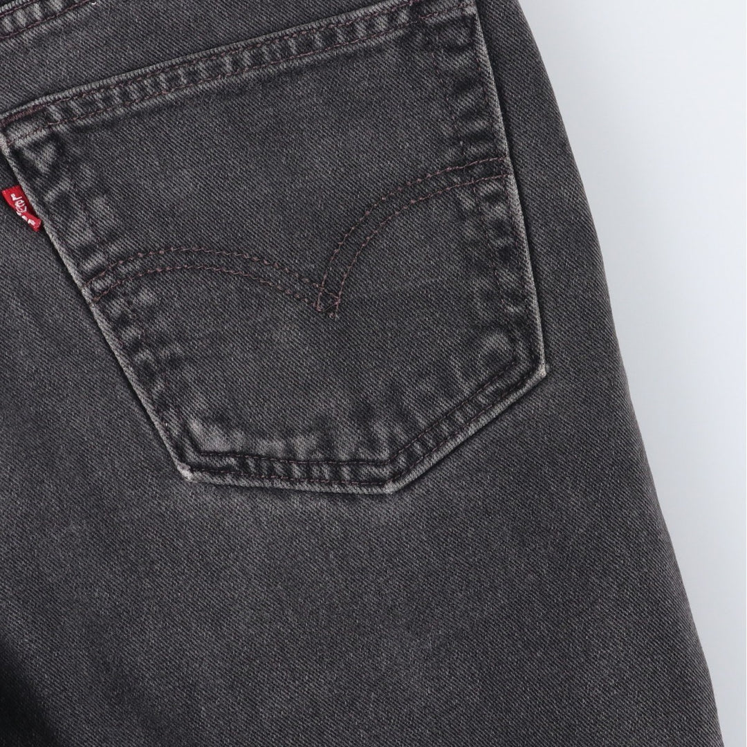 00'S Levi's 550 Relaxed Fit Black Denim Tapered Denim Pants Men's W34 cotton black type Vintage Second Hand