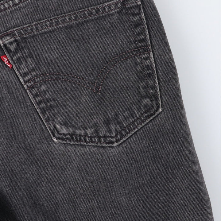 00'S Levi's 550 Relaxed Fit Black Denim Tapered Denim Pants Men's W34 cotton black type Vintage Second Hand