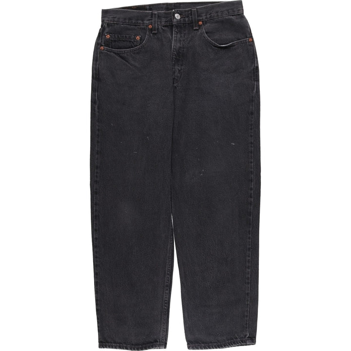 2000'S Levi's 550 Relaxed Fit Tapered Denim Pants, Black, Men's, Size W30 cotton black type Vintage Second Hand