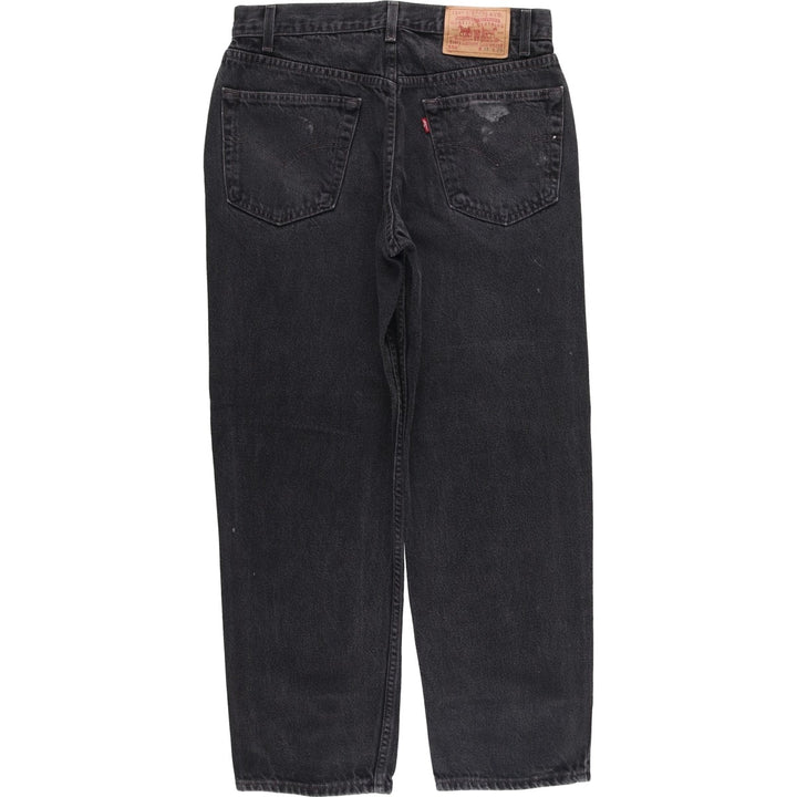 2000'S Levi's 550 Relaxed Fit Tapered Denim Pants, Black, Men's, Size W30 cotton black type Vintage Second Hand