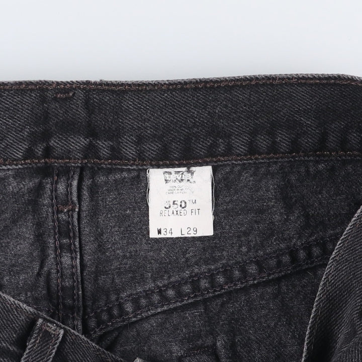 2000'S Levi's 550 Relaxed Fit Tapered Denim Pants, Black, Men's, Size W30 cotton black type Vintage Second Hand