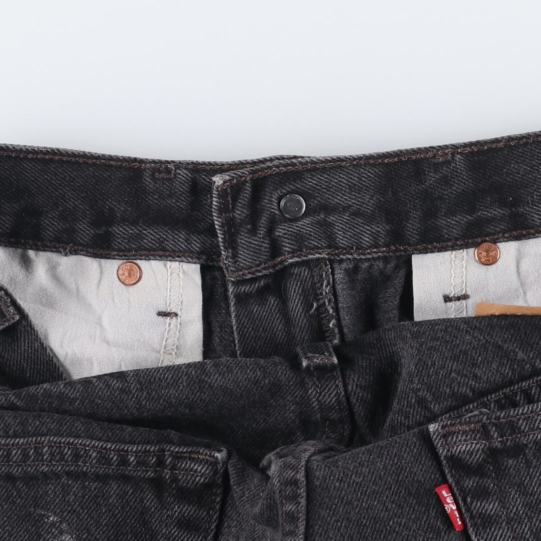 2000'S Levi's 550 Relaxed Fit Tapered Denim Pants, Black, Men's, Size W30 cotton black type Vintage Second Hand