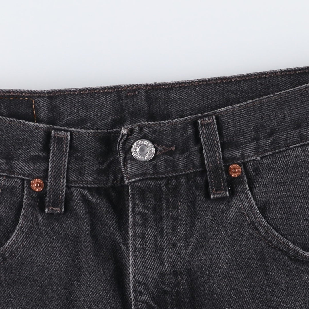 2000'S Levi's 550 Relaxed Fit Tapered Denim Pants, Black, Men's, Size W30 cotton black type Vintage Second Hand