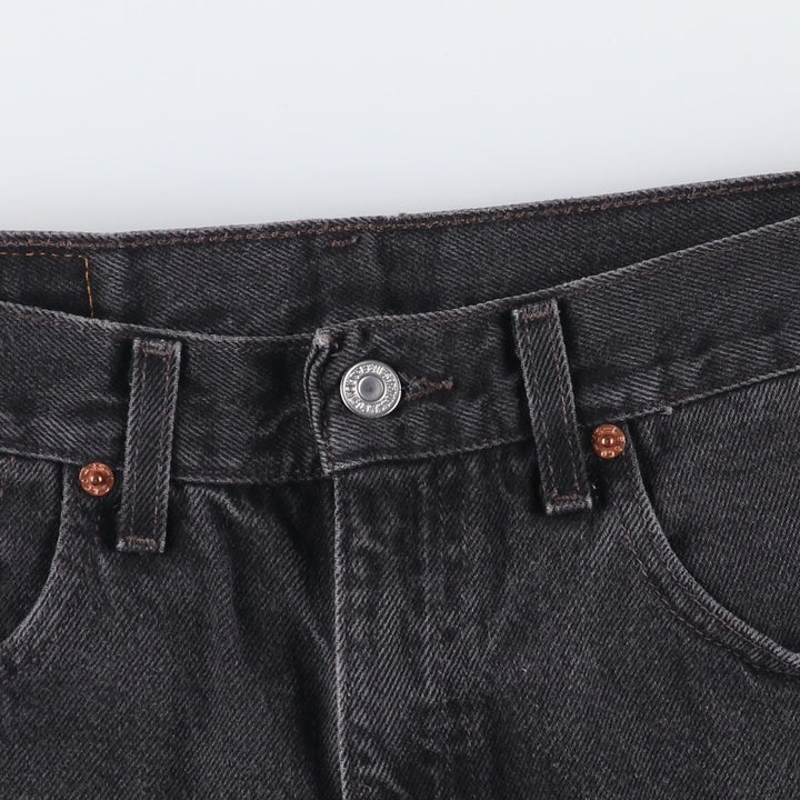 2000'S Levi's 550 Relaxed Fit Tapered Denim Pants, Black, Men's, Size W30 cotton black type Vintage Second Hand