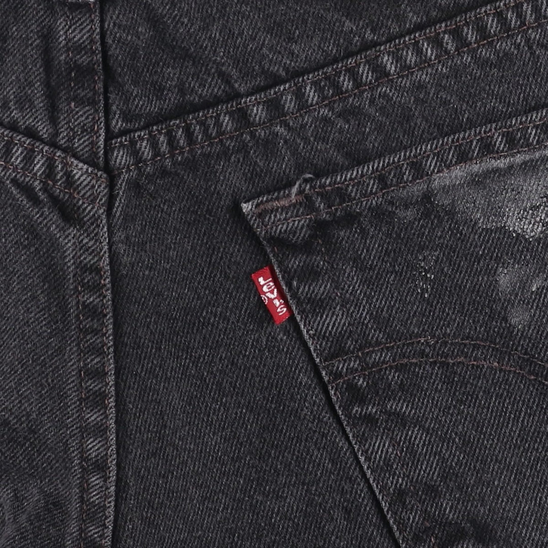 2000'S Levi's 550 Relaxed Fit Tapered Denim Pants, Black, Men's, Size W30 cotton black type Vintage Second Hand