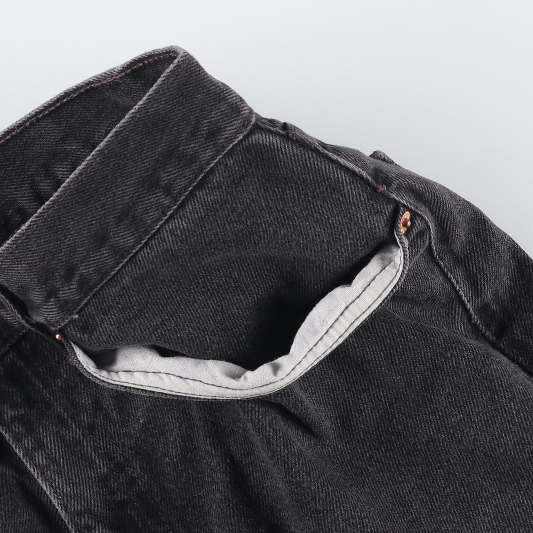 2000'S Levi's 550 Relaxed Fit Tapered Denim Pants, Black, Men's, Size W30 cotton black type Vintage Second Hand