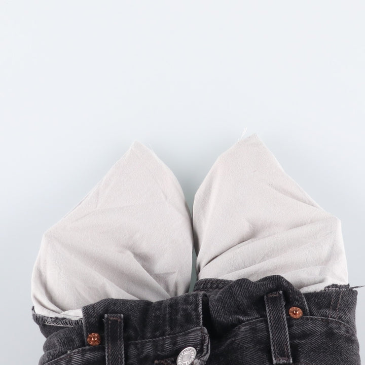 2000'S Levi's 550 Relaxed Fit Tapered Denim Pants, Black, Men's, Size W30 cotton black type Vintage Second Hand