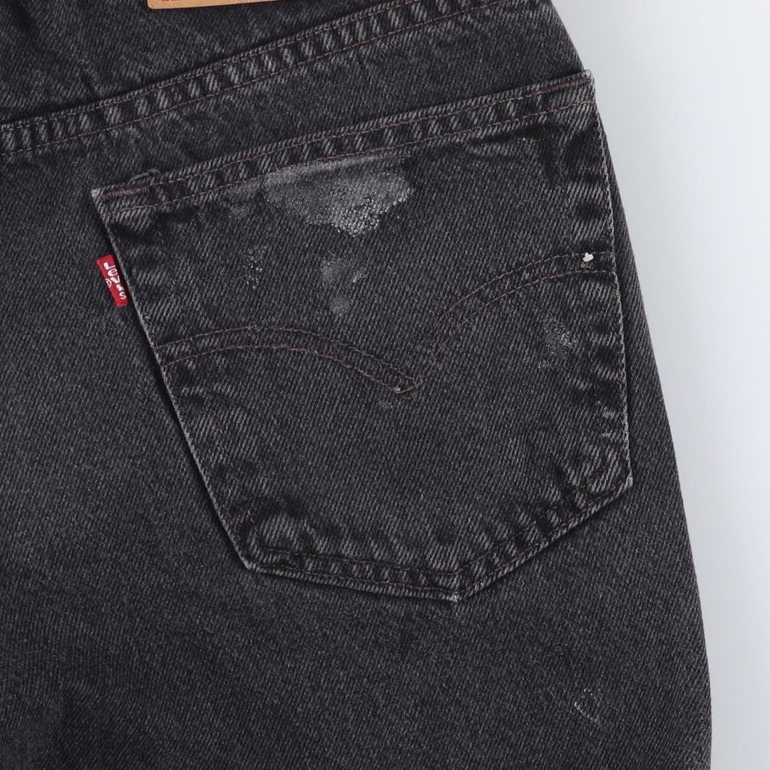 2000'S Levi's 550 Relaxed Fit Tapered Denim Pants, Black, Men's, Size W30 cotton black type Vintage Second Hand