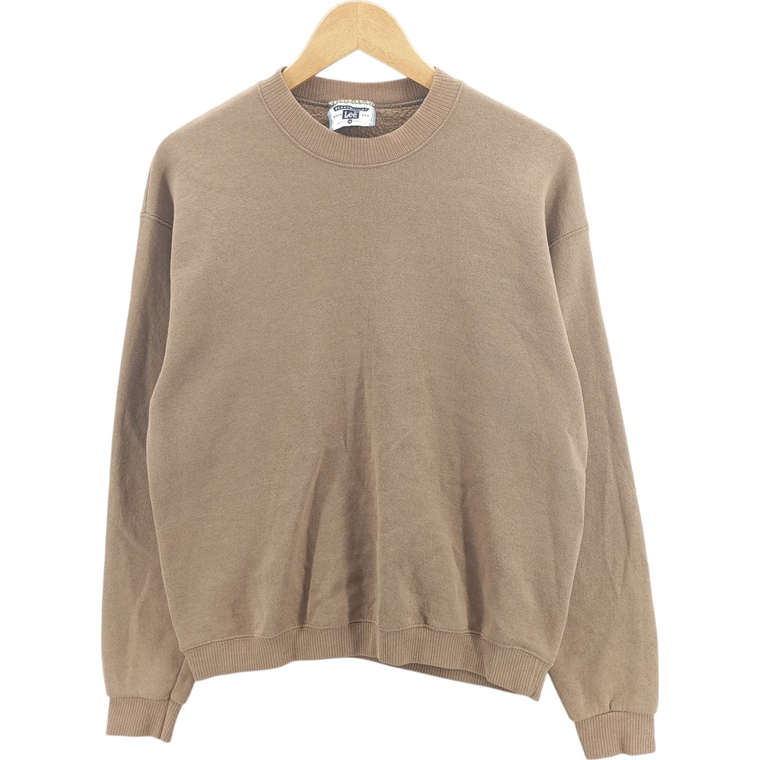90'S Lee Heavy Weight Plain Blank Sweatshirt, Made in USA, Men's M, Vintage cotton brown type Vintage Second Hand