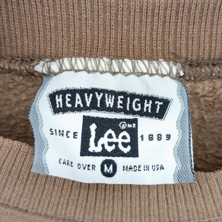90'S Lee Heavy Weight Plain Blank Sweatshirt, Made in USA, Men's M, Vintage cotton brown type Vintage Second Hand