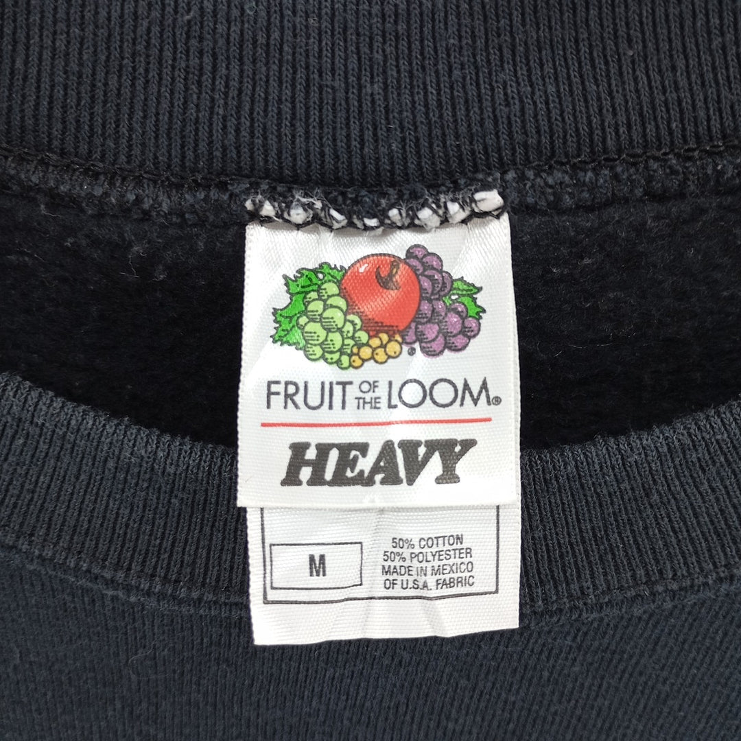 2000'S Fruit of the Loom Heavy Solid Color Blank Sweatshirt, Men's Size Medium cotton black type Vintage Second Hand