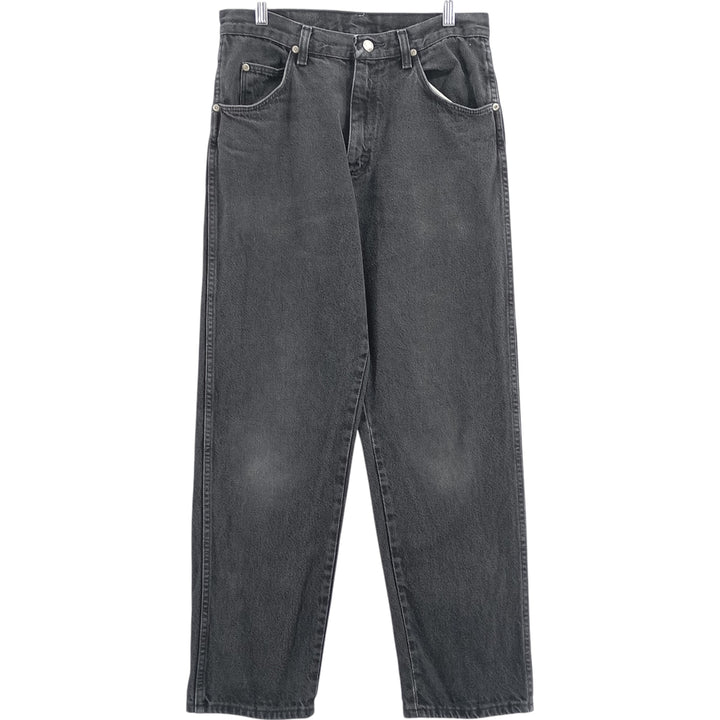 Wrangler Men's Black Denim Straight Leg Denim Pants, Size W30 unclear black type Vintage Second Hand