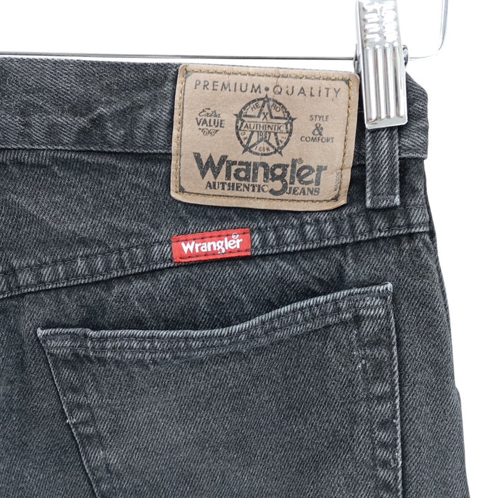 Wrangler Men's Black Denim Straight Leg Denim Pants, Size W30 unclear black type Vintage Second Hand