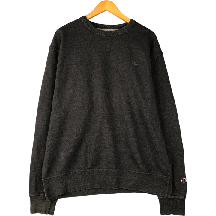 Champion Authentic One-Point Logo Sweatshirt, Men's Size L cotton gray type Vintage Second Hand