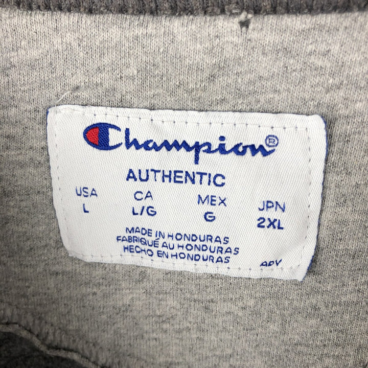 Champion Authentic One-Point Logo Sweatshirt, Men's Size L cotton gray type Vintage Second Hand