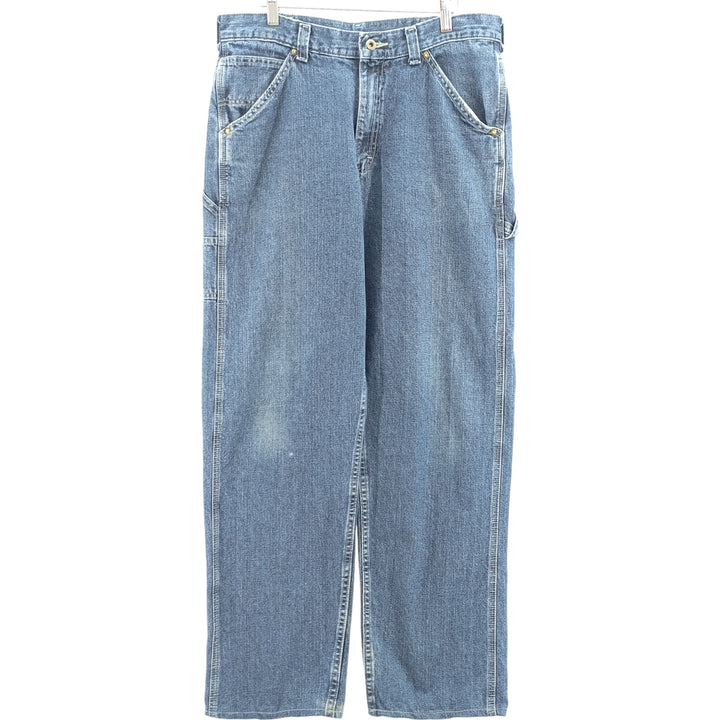 Lee DUNGAREES denim painter pants for men, size W34 unclear blue type Vintage Second Hand