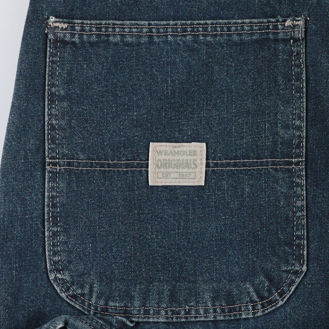 00'S Wrangler CARPENTER denim painter pants for men, equivalent to w37 cotton blue type Vintage Second Hand