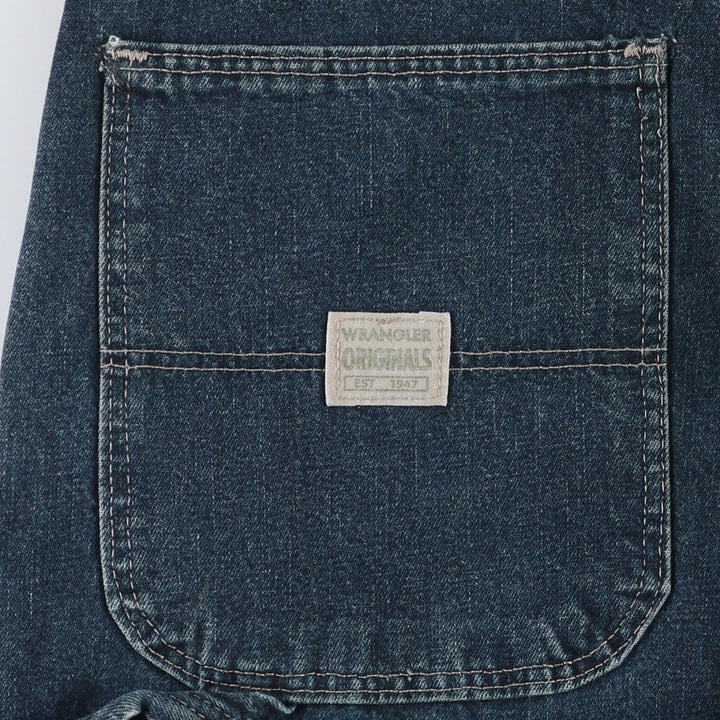00'S Wrangler CARPENTER denim painter pants for men, equivalent to w37 cotton blue type Vintage Second Hand