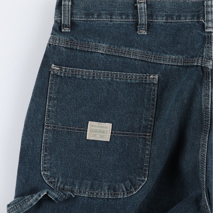 00'S Wrangler CARPENTER denim painter pants for men, equivalent to w37 cotton blue type Vintage Second Hand