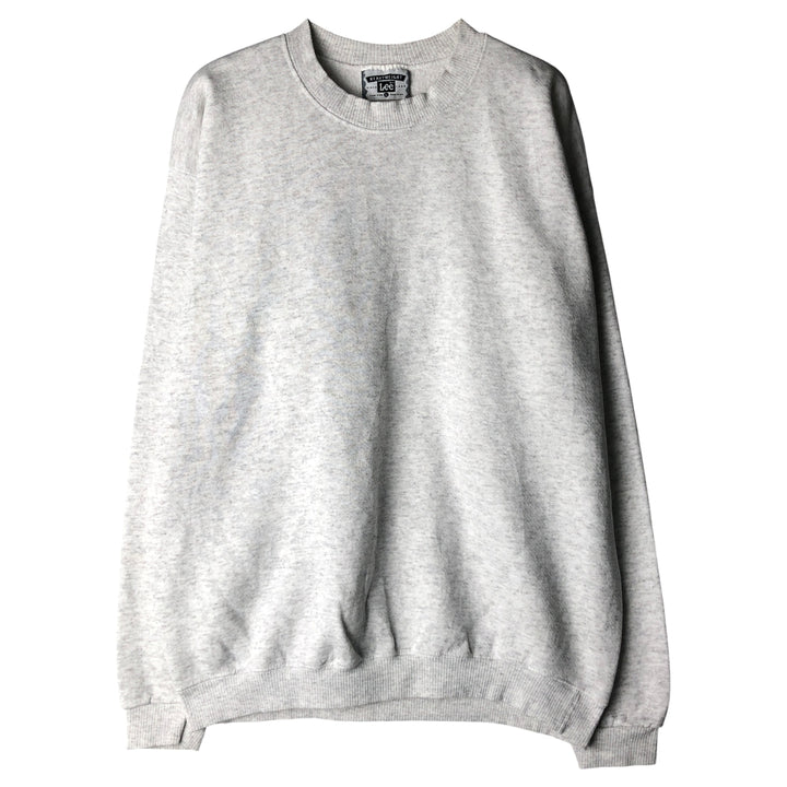 Vintage 90'S Lee Heavy Weight Solid Color Blank Sweatshirt, Made in USA, Men's Size L cotton gray type Vintage Second Hand