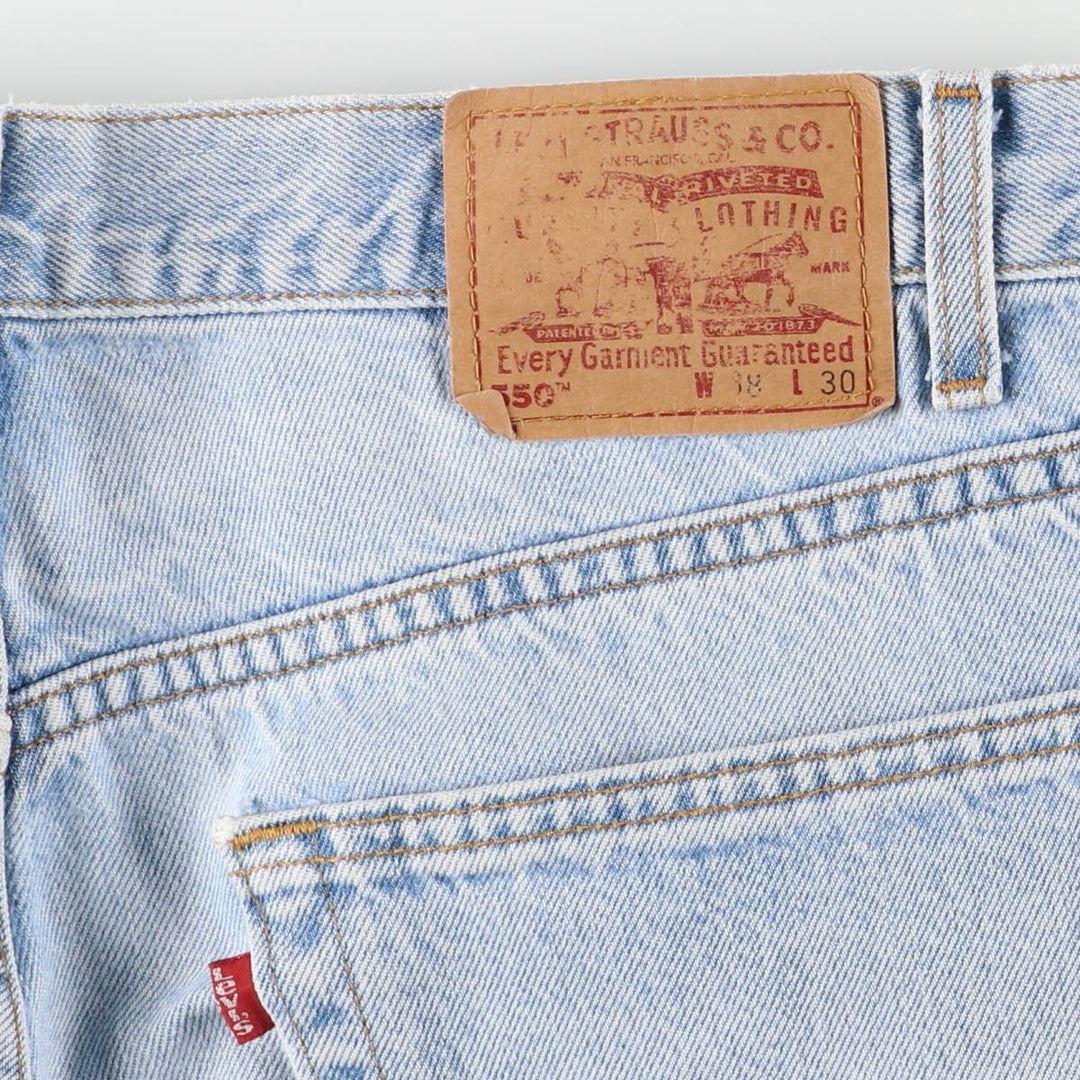 90'S Levi's 550 Relaxed Fit Tapered Denim Pants, Made in USA, Men's, Size 37, Vintage cotton blue type Vintage Second Hand