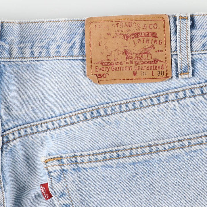 90'S Levi's 550 Relaxed Fit Tapered Denim Pants, Made in USA, Men's, Size 37, Vintage cotton blue type Vintage Second Hand