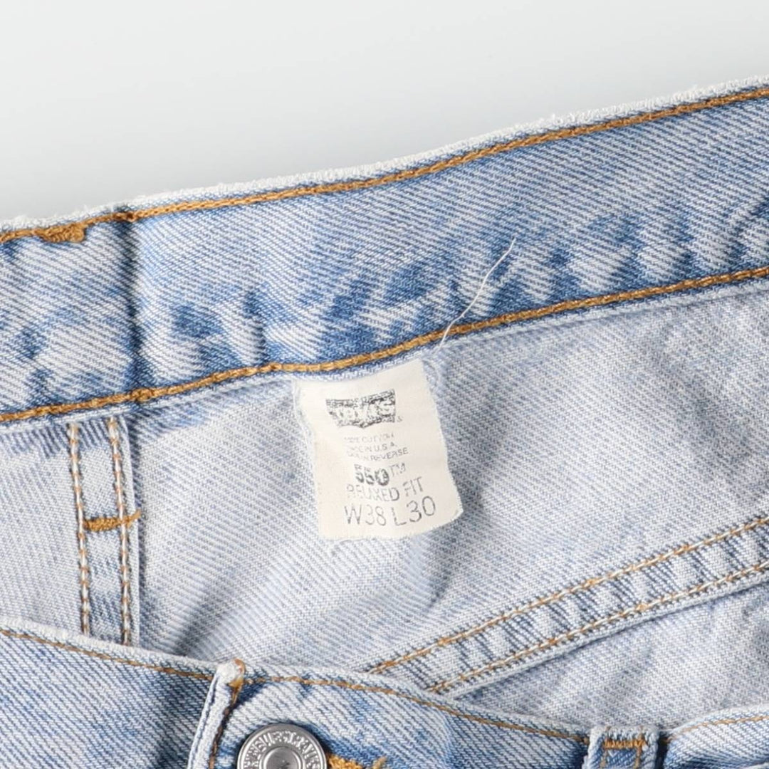 90'S Levi's 550 Relaxed Fit Tapered Denim Pants, Made in USA, Men's, Size 37, Vintage cotton blue type Vintage Second Hand