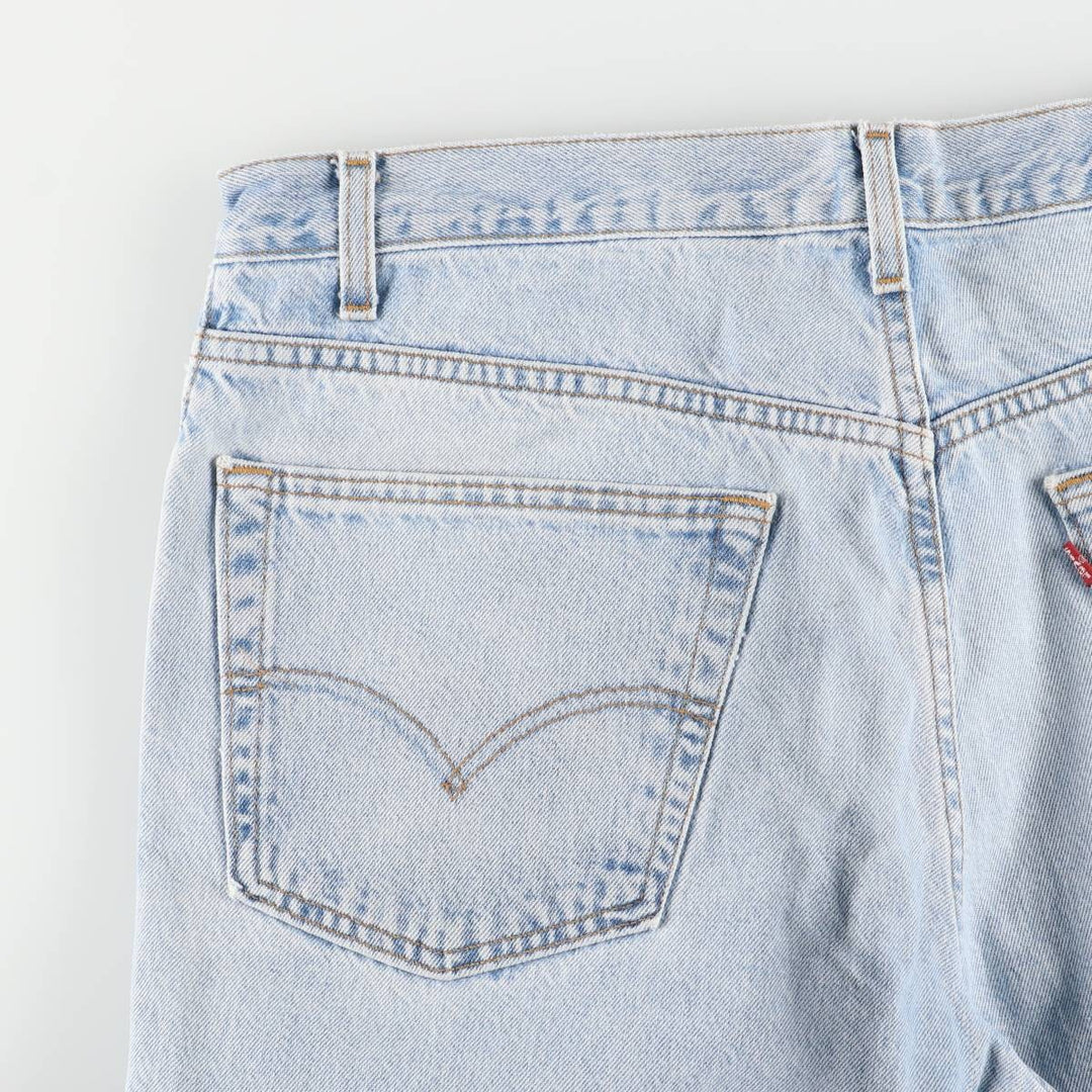 90'S Levi's 550 Relaxed Fit Tapered Denim Pants, Made in USA, Men's, Size 37, Vintage cotton blue type Vintage Second Hand
