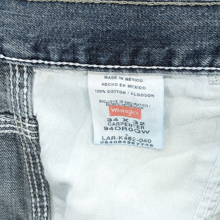 2000'S Wrangler Originals Carpenter Denim Painter Pants, Men's, Size W34 cotton blue type Vintage Second Hand