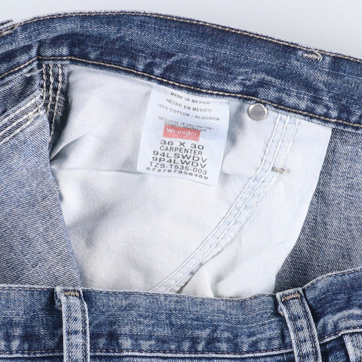 00'S Wrangler CARPENTER denim painter pants for men, equivalent to w37 cotton blue type Vintage Second Hand