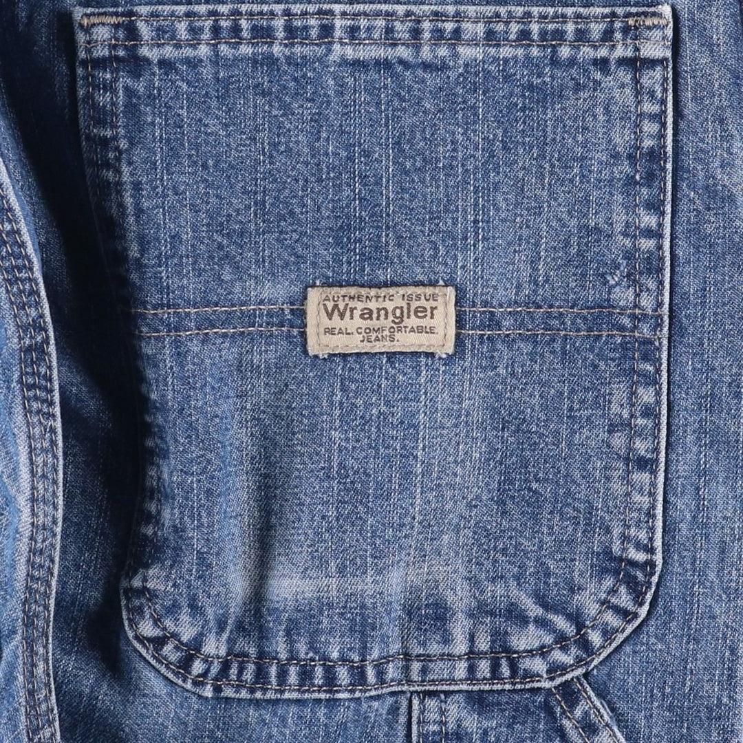 00'S Wrangler CARPENTER denim painter pants for men, equivalent to w37 cotton blue type Vintage Second Hand
