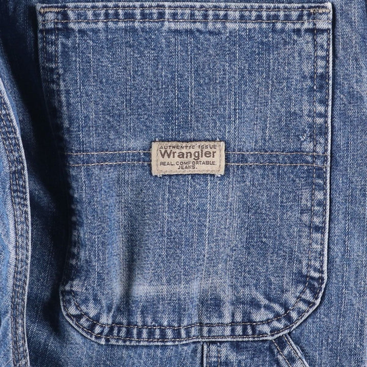 00'S Wrangler CARPENTER denim painter pants for men, equivalent to w37 cotton blue type Vintage Second Hand