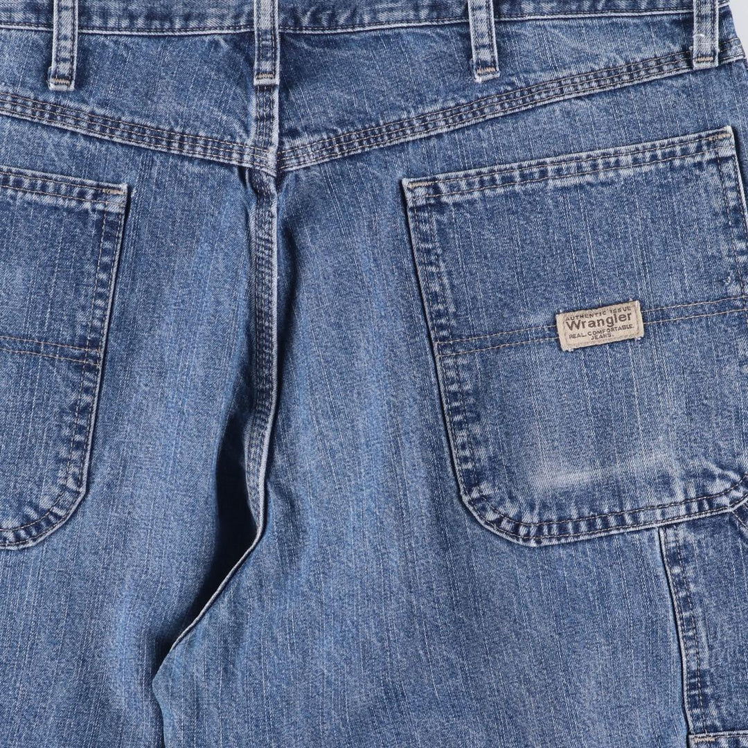 00'S Wrangler CARPENTER denim painter pants for men, equivalent to w37 cotton blue type Vintage Second Hand